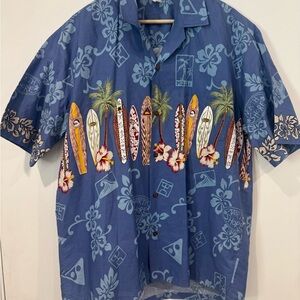 Winnie Fashion Made in Hawaii Maui Aloha Shirt XL – Surfboard Hawaiian Button Up